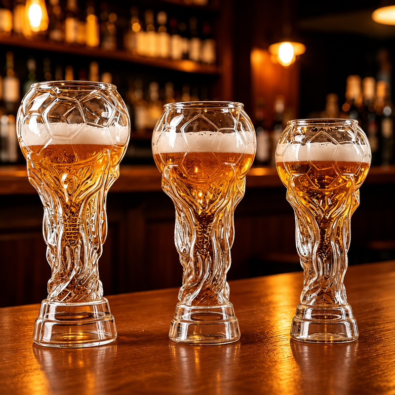 Football Trophy Beer Glass