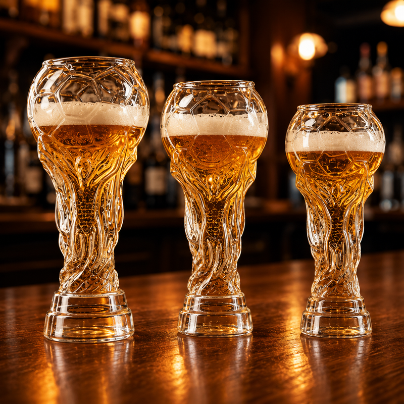 Football Trophy Beer Glass