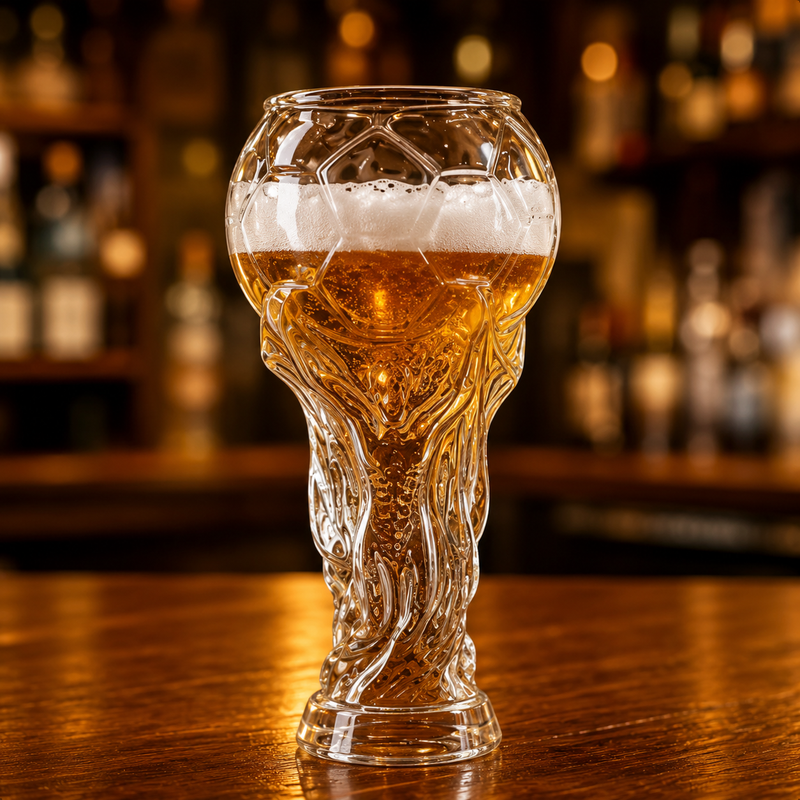 Football Trophy Beer Glass