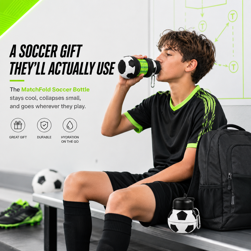 MatchFold Soccer Bottle