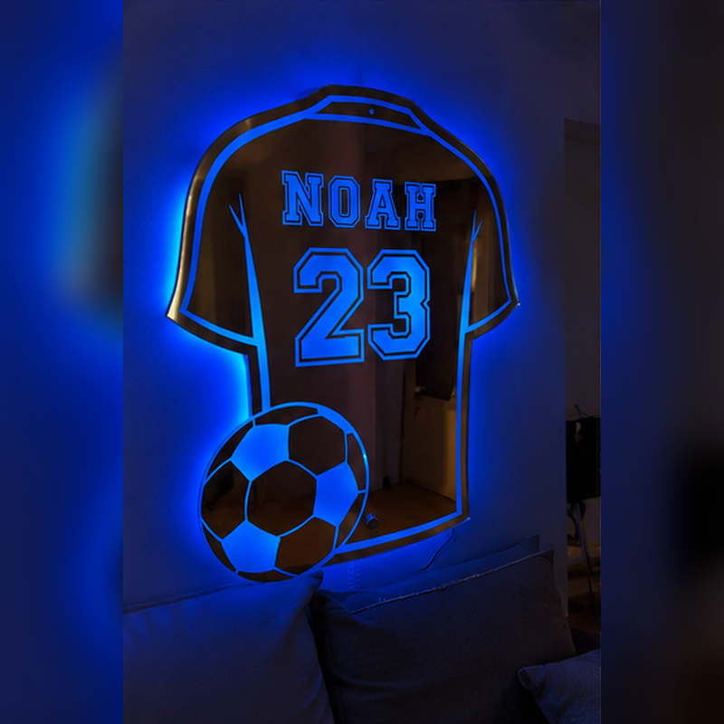 Custom Soccer Jersey LED Mirror Sign